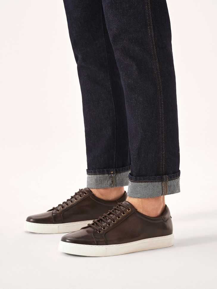 Brown leather sneakers  TIGGUS