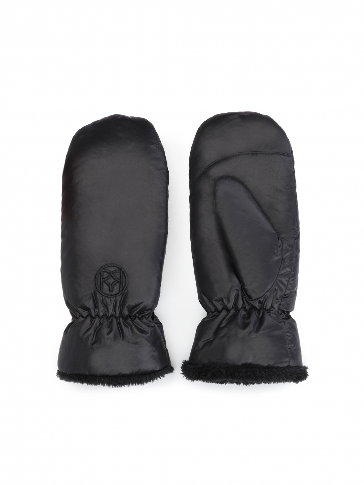 Warm black ladies' mittens BETHEL