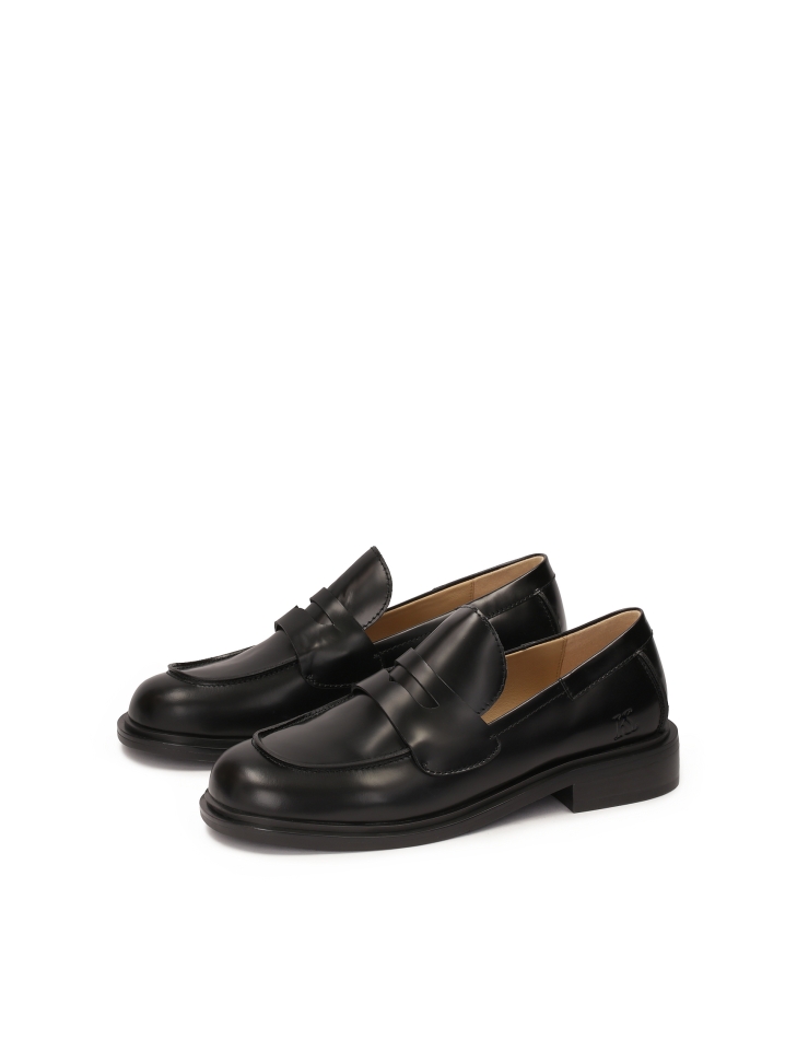 Classic leather shoes in black color KS MOUND