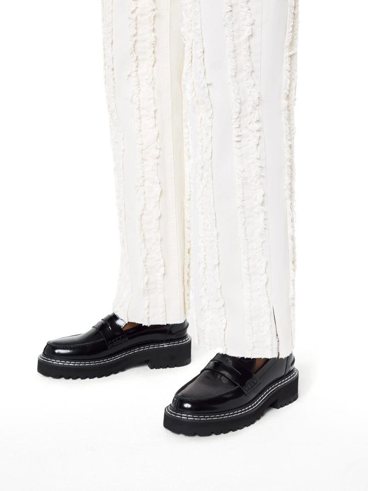 Patent leather shoes with track sole KS LIU