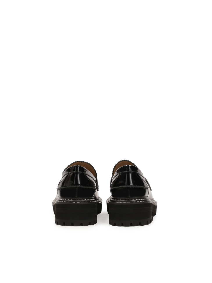 Patent leather shoes with track sole KS LIU