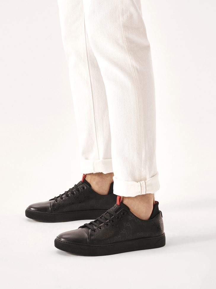 Monogrammed high heel sneakers  AJAKS