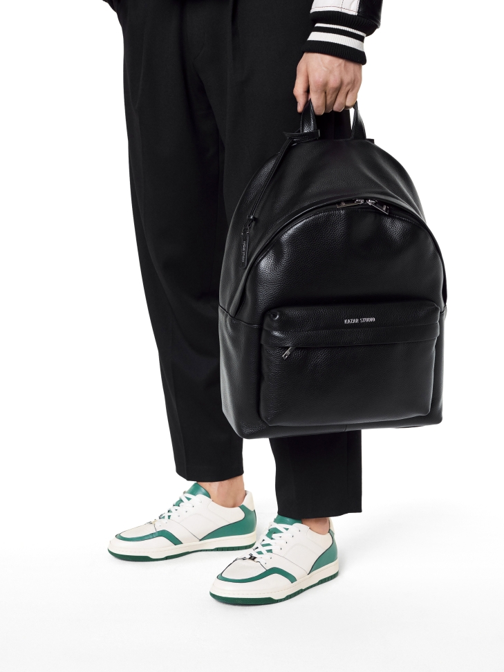 Men's full grain leather backpack DWAYNE