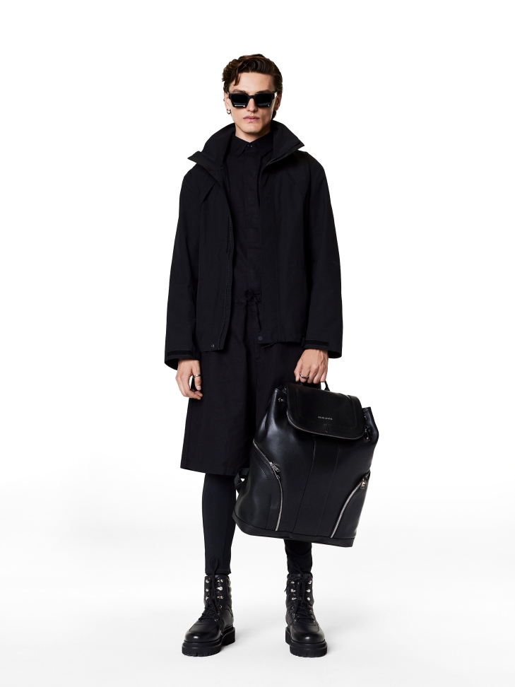 Leather backpack with laptop compartment BRYDEN