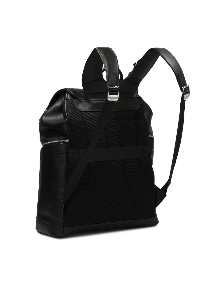 Leather backpack with laptop compartment BRYDEN