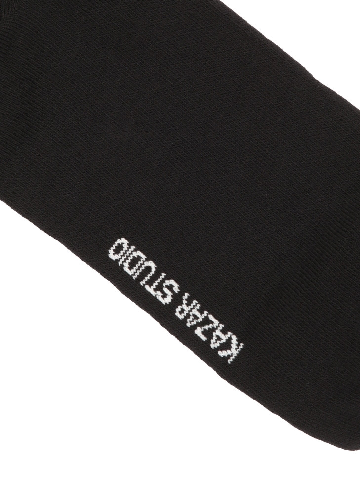 Long black cotton socks KAI