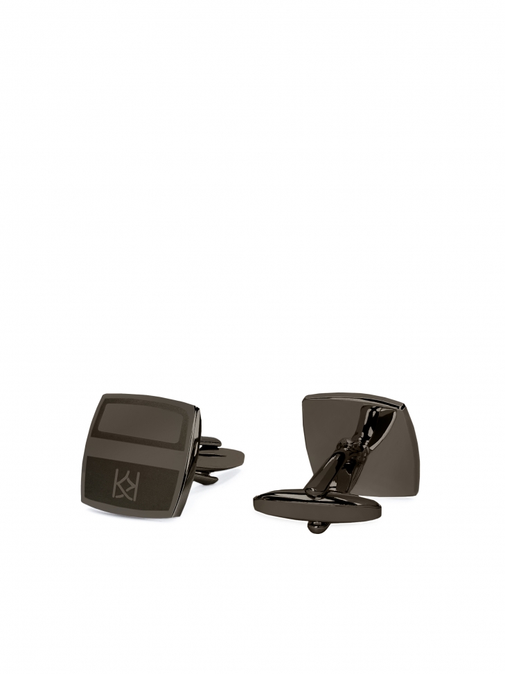 Square cufflinks in graphite colour SADIKI