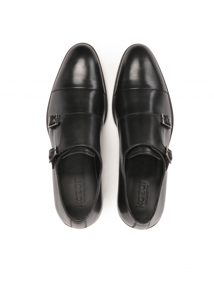 Men's black casual monk shoes from the luxurious KAZAR collection JORDEN