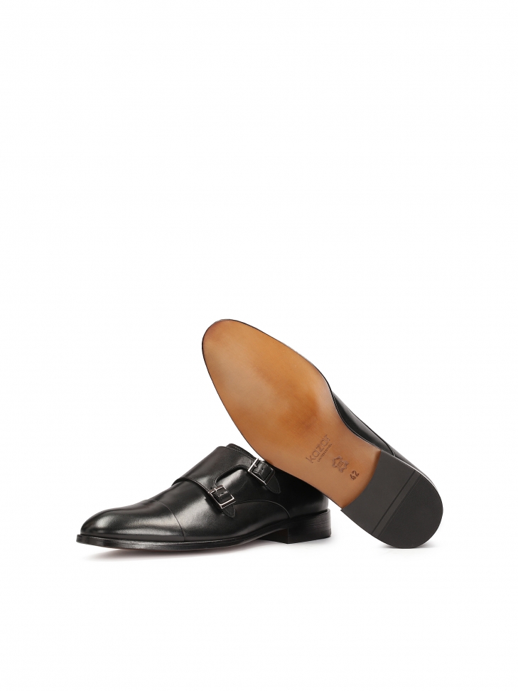Men's black casual monk shoes from the luxurious KAZAR collection JORDEN