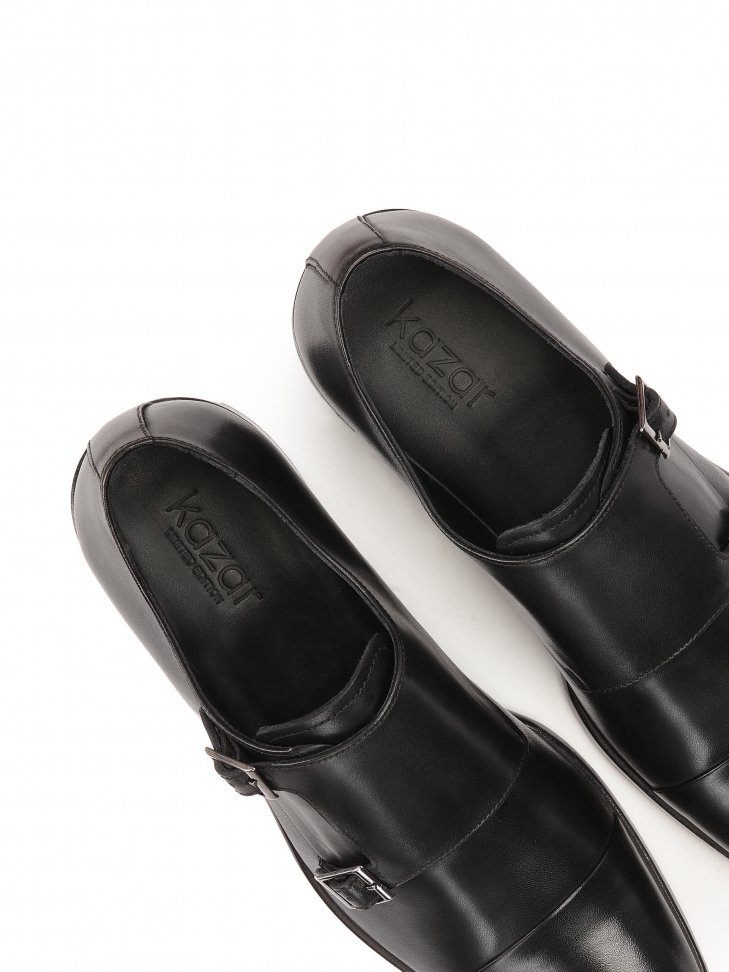 Men's black casual monk shoes from the luxurious KAZAR collection JORDEN