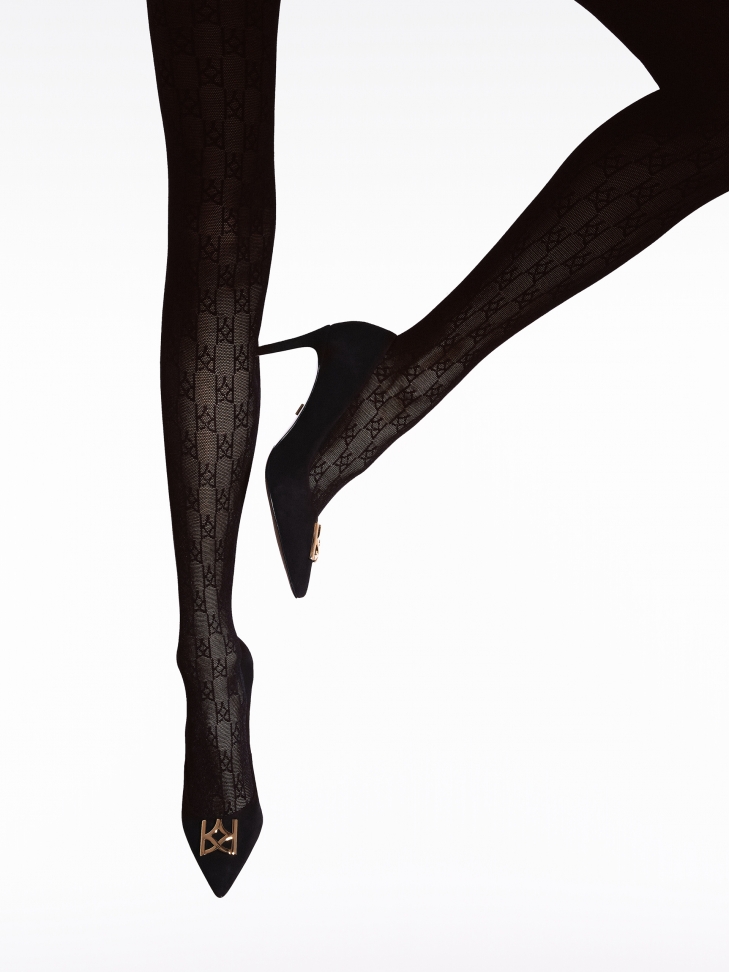 Patterned black tights 60 DEN KENNY