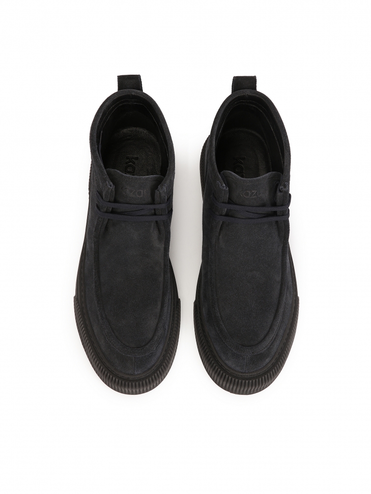 Navy blue sneakers with short lacing  OLIWER