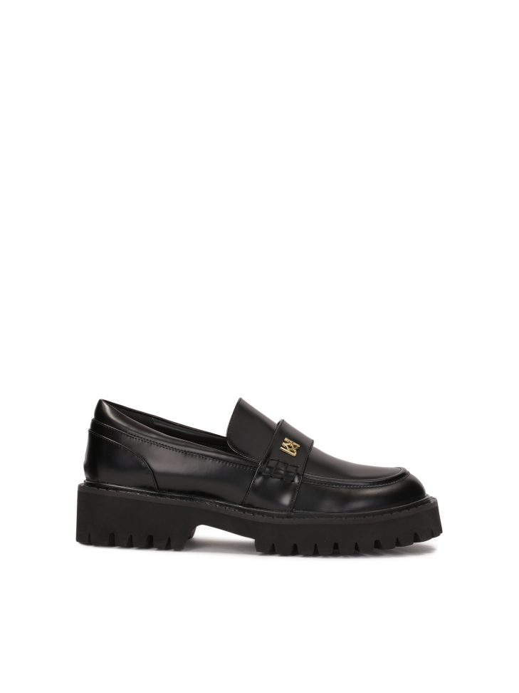 Black grain leather shoes ESSEN