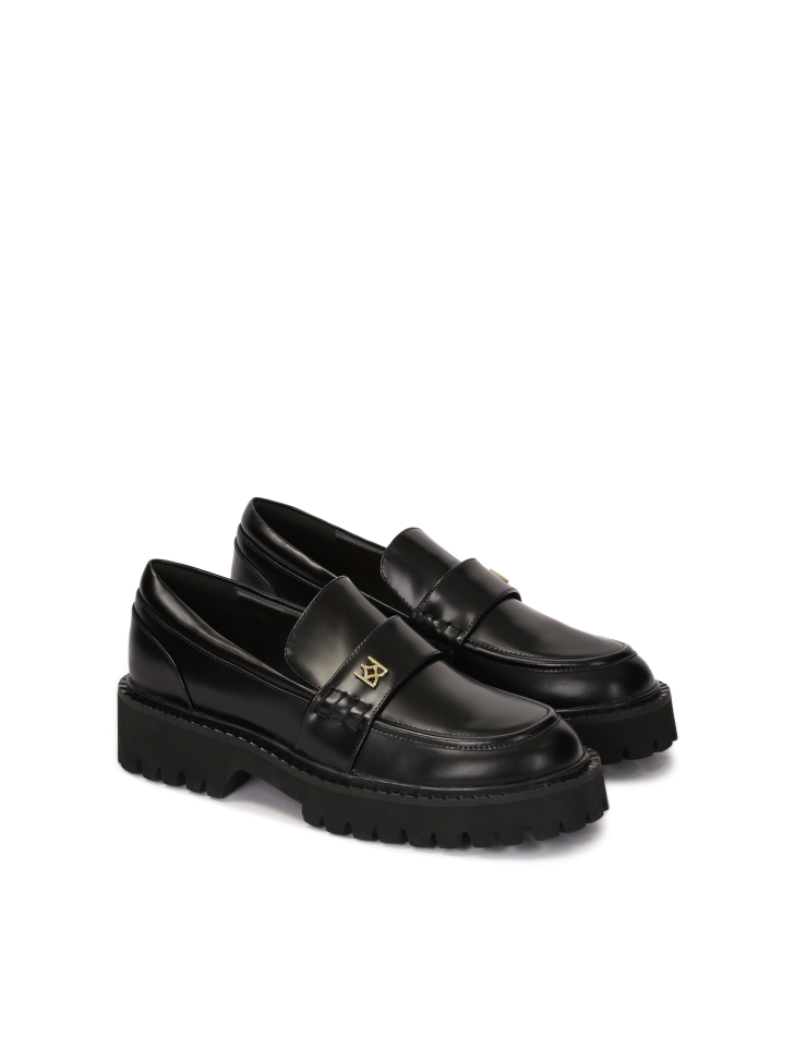 Black grain leather shoes ESSEN