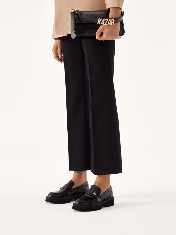 Black grain leather shoes ESSEN