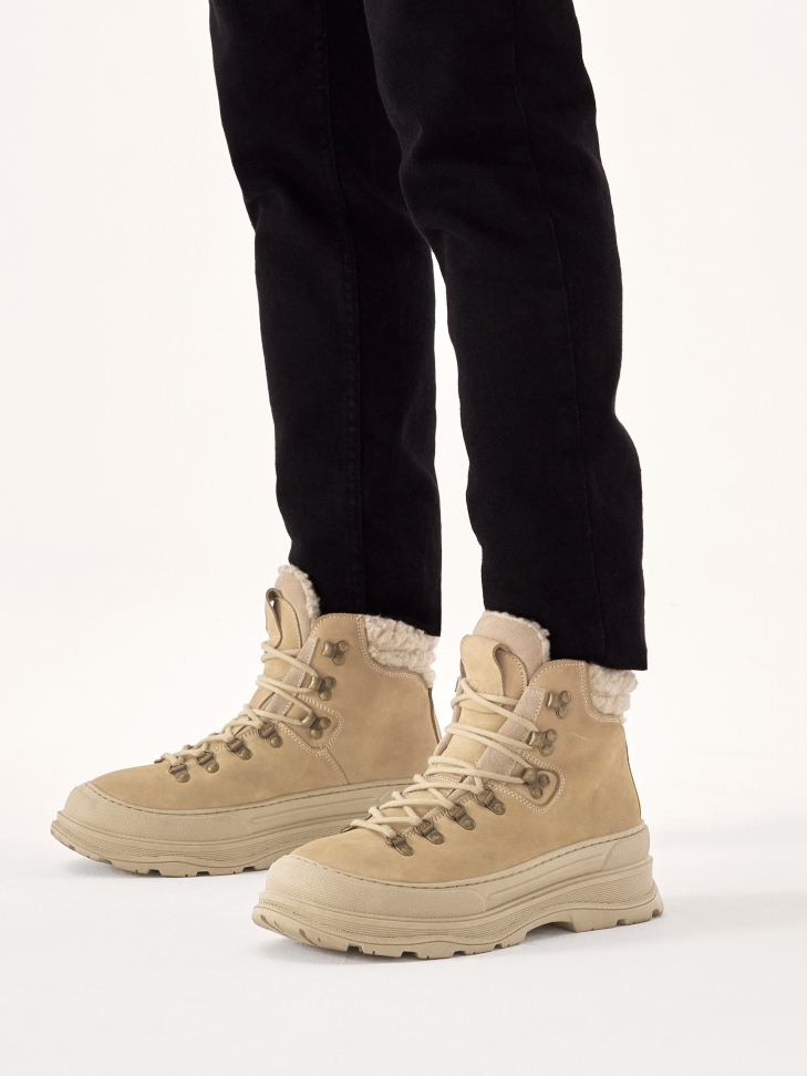 Lace-up boots - nubuck snow boots BENNETT