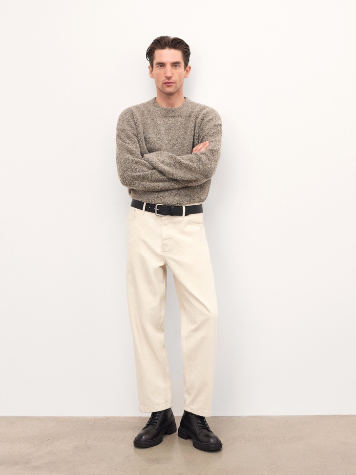 Black belt with silver buckle LONGITIS