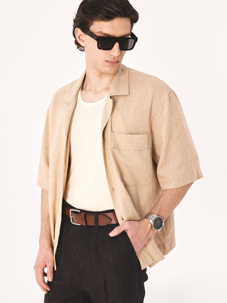 Classic brown men's belt  LONGITIS