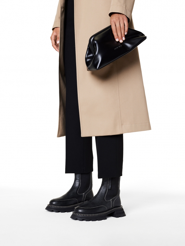 Black leather Chelsea boots with contrasting trim GLARE