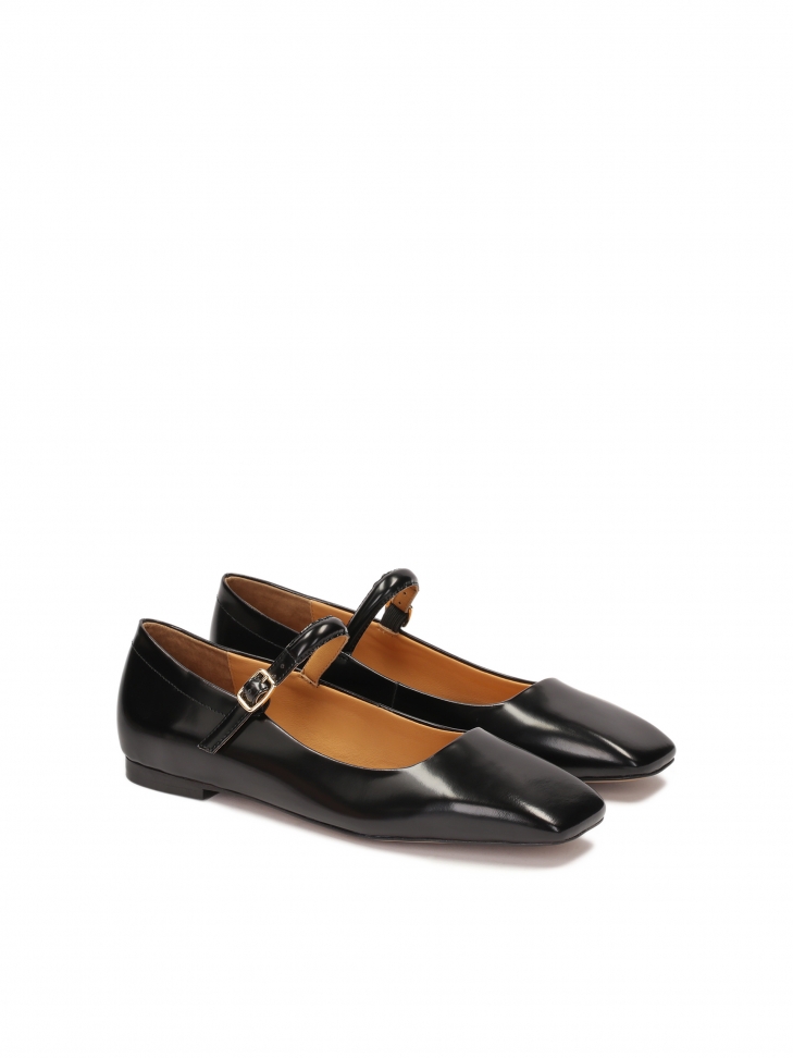 Leather pumps with square nose KANGELY