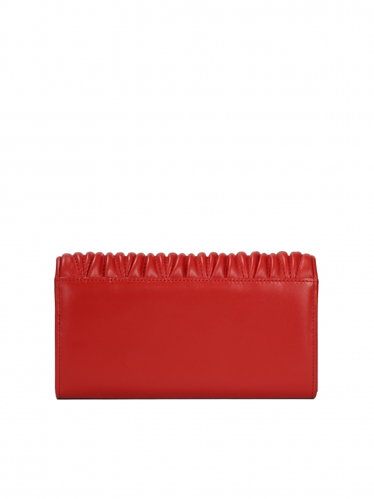 Quilted red wallet with roomy interior JOLENE