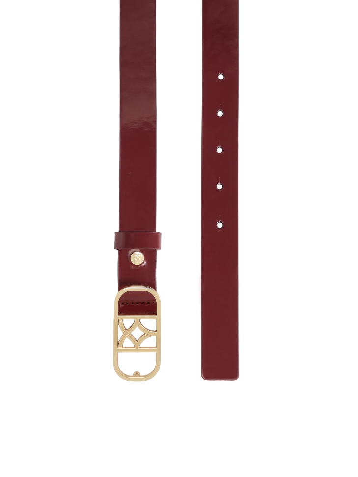 Patent burgundy belt NOLLY