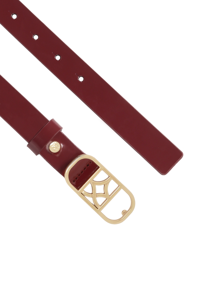 Patent burgundy belt NOLLY