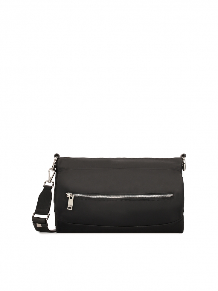 Black nylon shoulder bag EVA