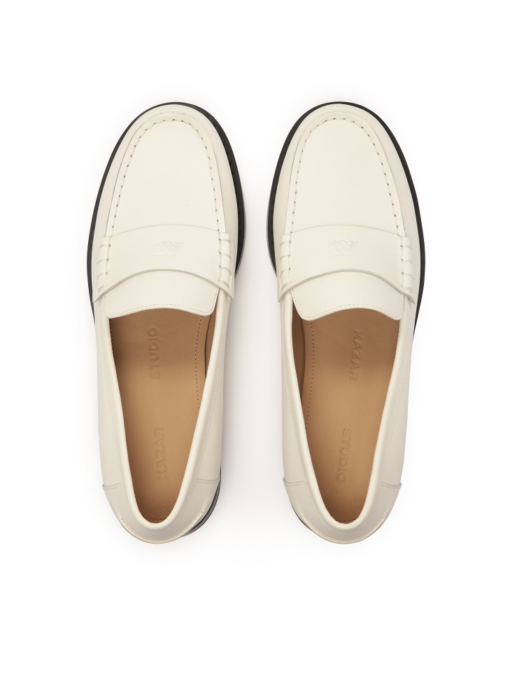 Slip-on leather loafers on a comfortable sole BRUNA