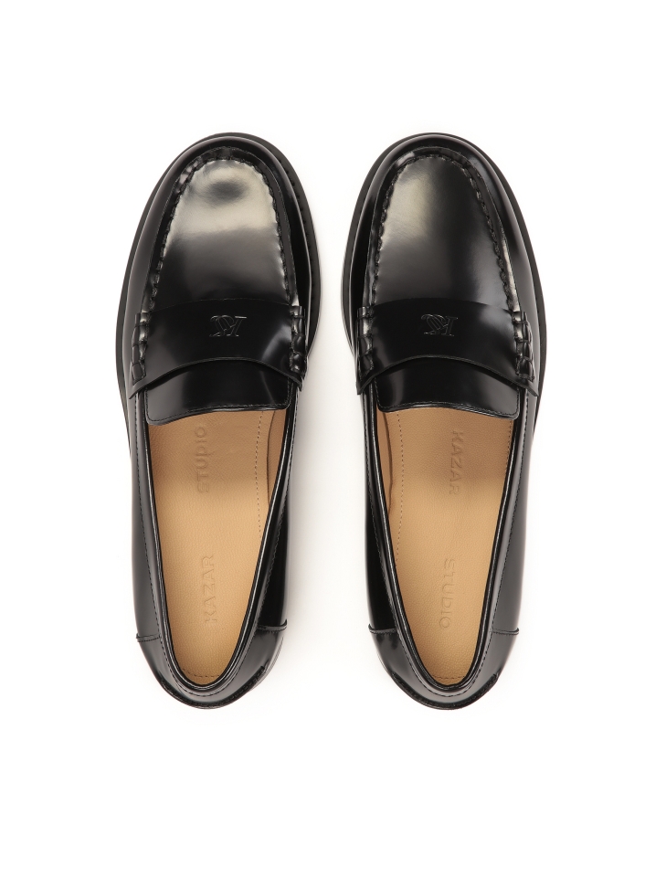 Black versatile slip-on loafers KS BRUNA