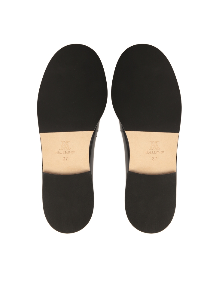 Black versatile slip-on loafers KS BRUNA