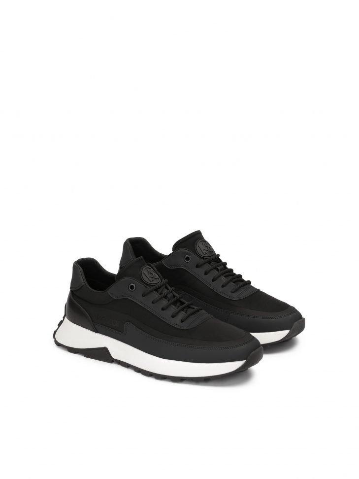 Black men's sneakers on a comfortable sole  DANNAY