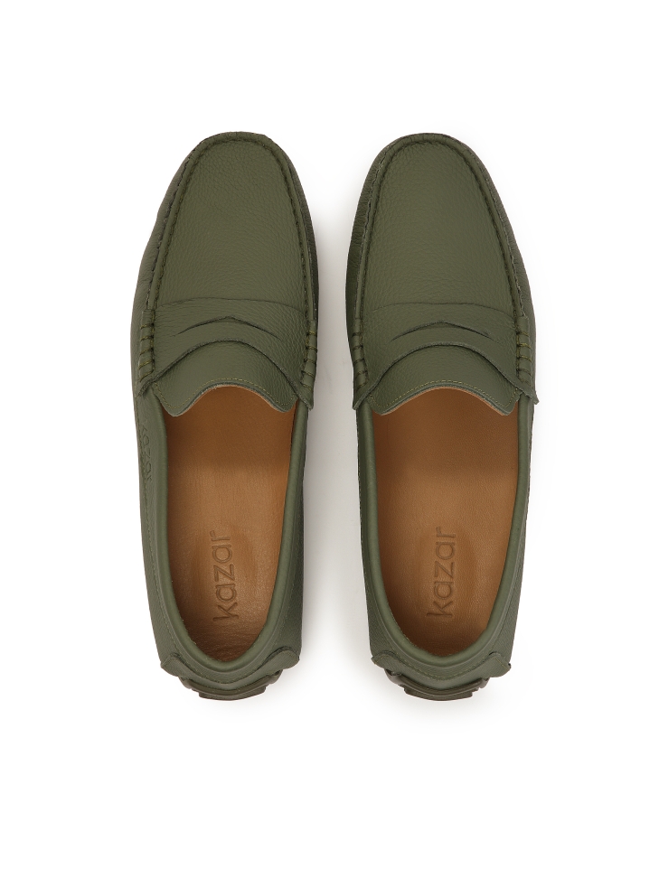 Khaki moccasins for men TYODOR