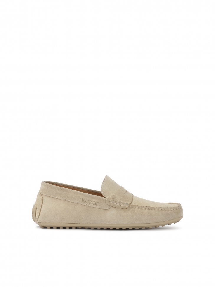 Beige suede moccasins TYODOR
