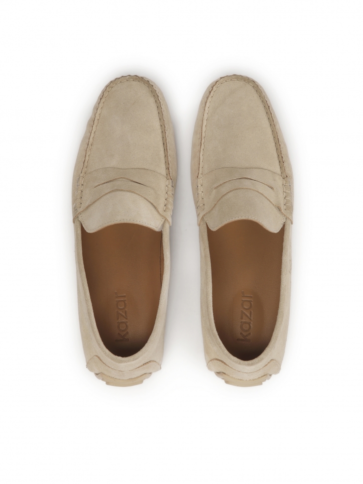 Beige suede moccasins TYODOR