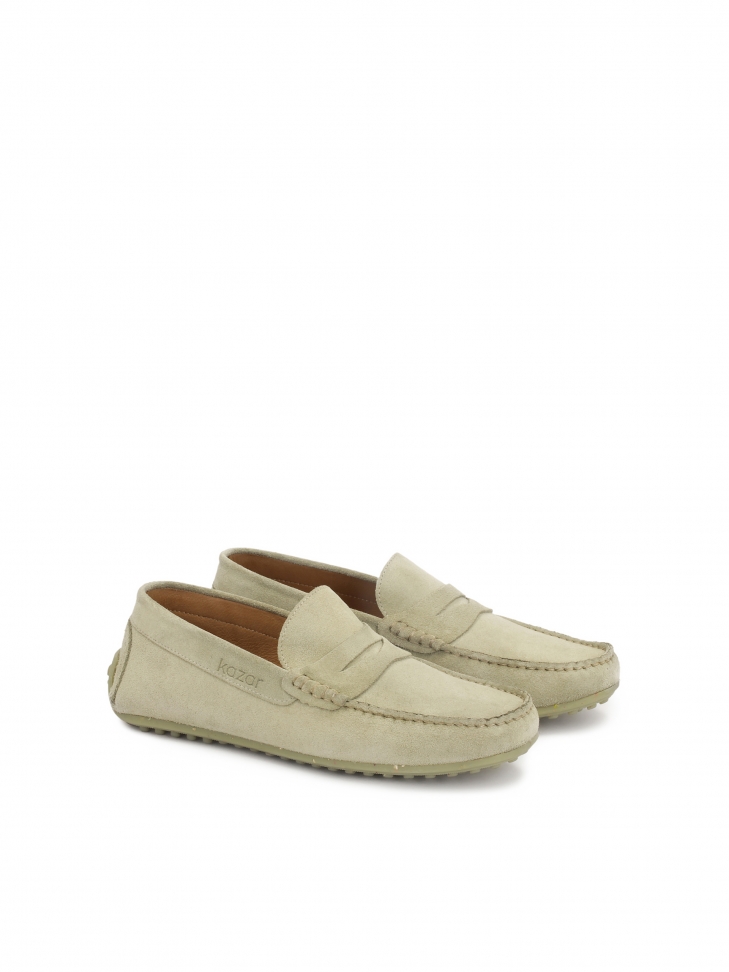 Men's suede moccasins with spotted pattern sole  TYODOR 