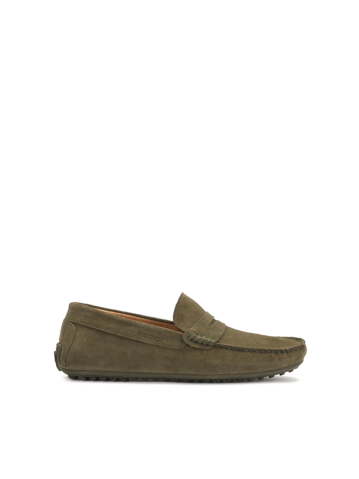 Men's slip-on moccasins in khaki color TYODOR