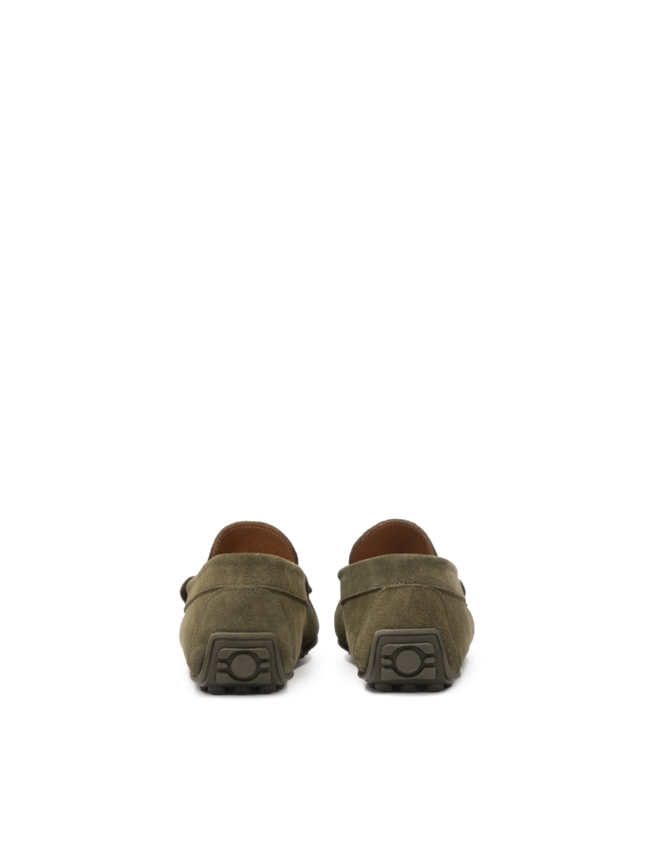 Men's slip-on moccasins in khaki color TYODOR
