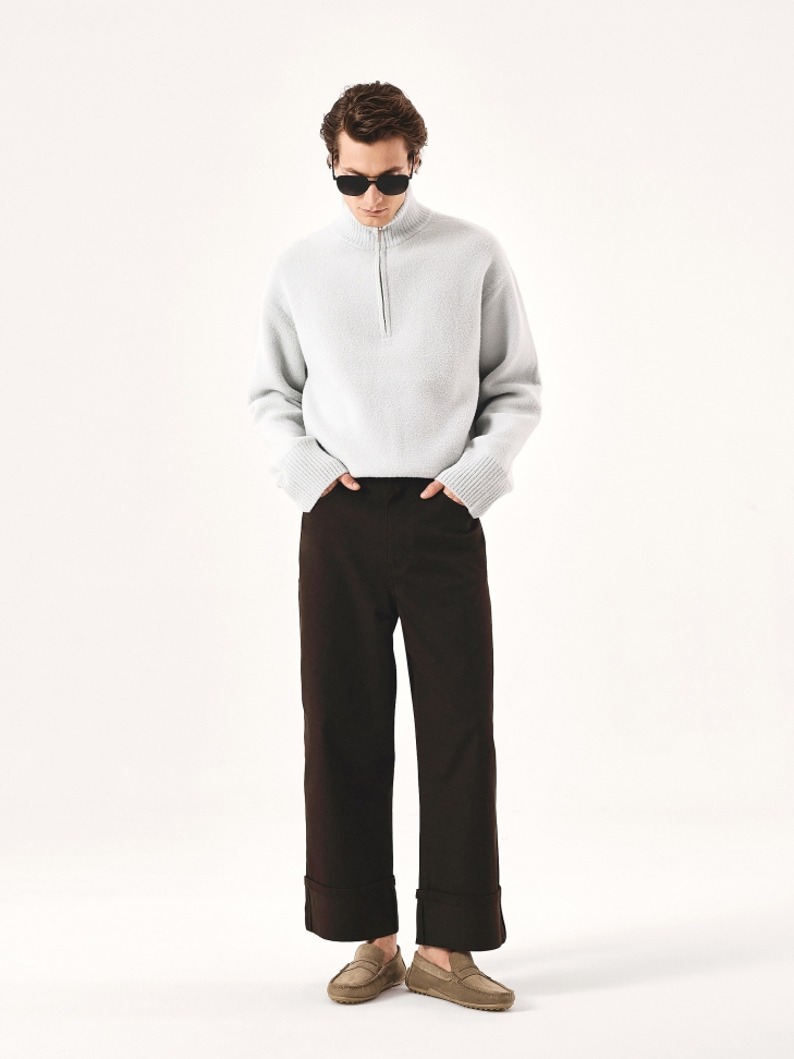 U-stitched suede moccasins TYODOR