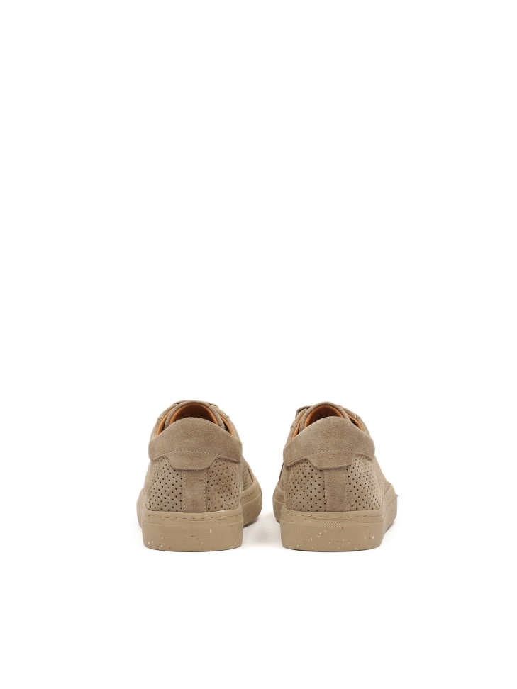 Taupe sneakers with perforations on the upper  CASPEROS