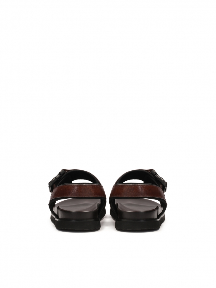 Comfortable leather sandals in brown color  LUDVIC