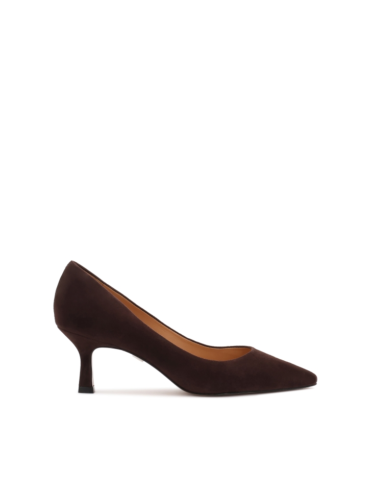 Classic brown suede pumps STONE