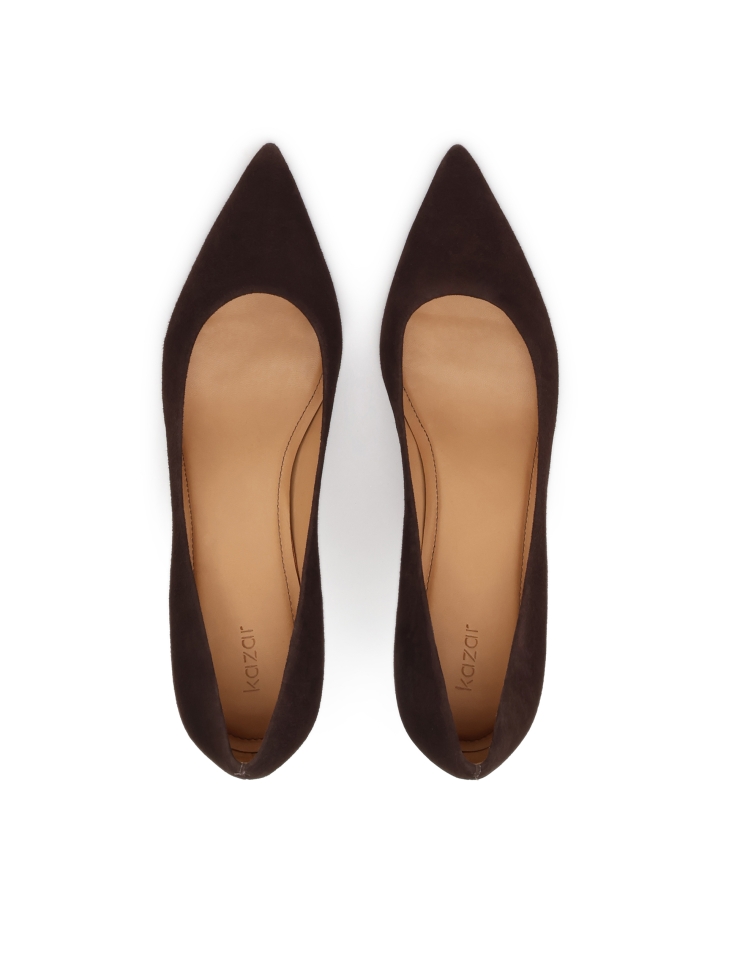 Classic brown suede pumps STONE