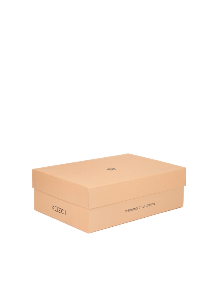 Metallic leather wedding pumps STONE