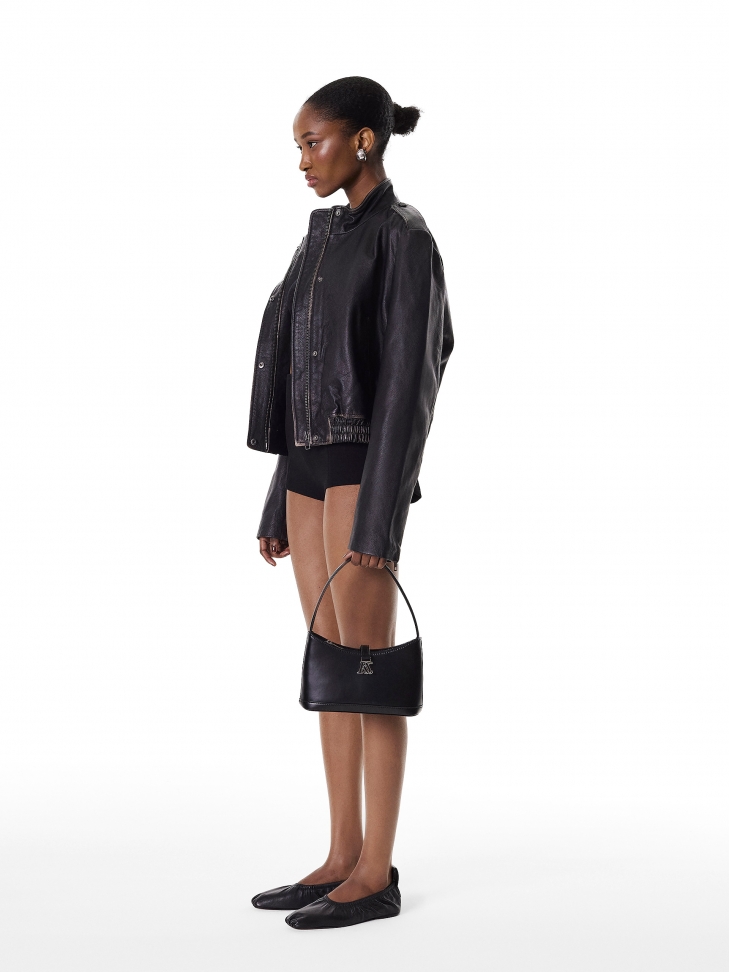 Black leather ballerinas CISA