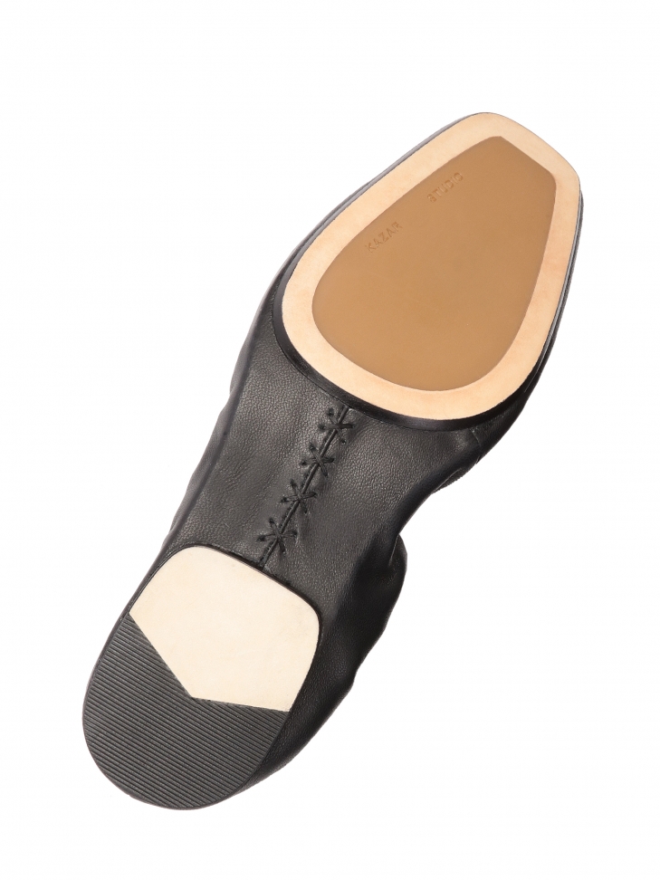 Black leather ballerinas CISA