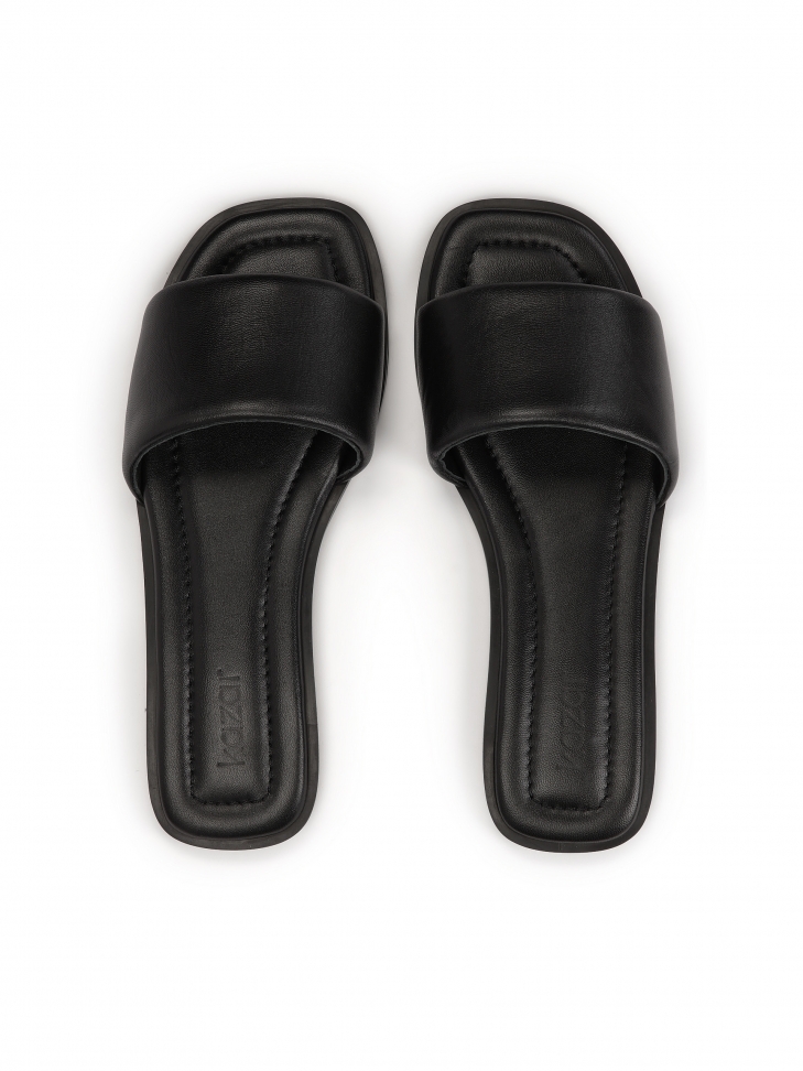 Black slides on a flat sole  ALTEA