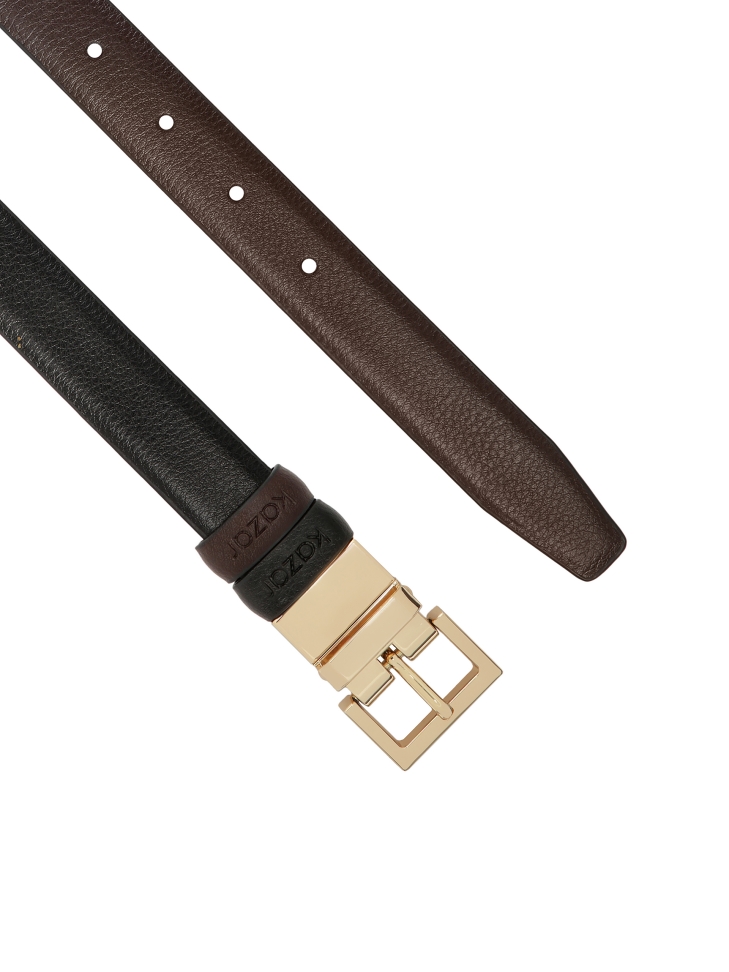 Narrow double-sided leather belt DAYNE