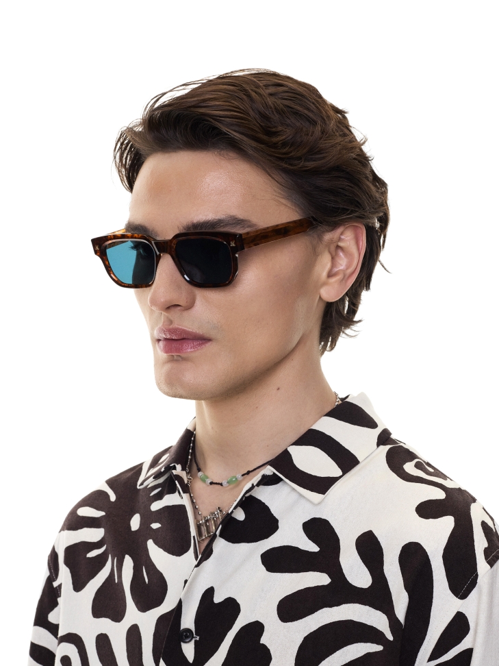 Men's tortoiseshell glasses with rectangular frames  BILLAY