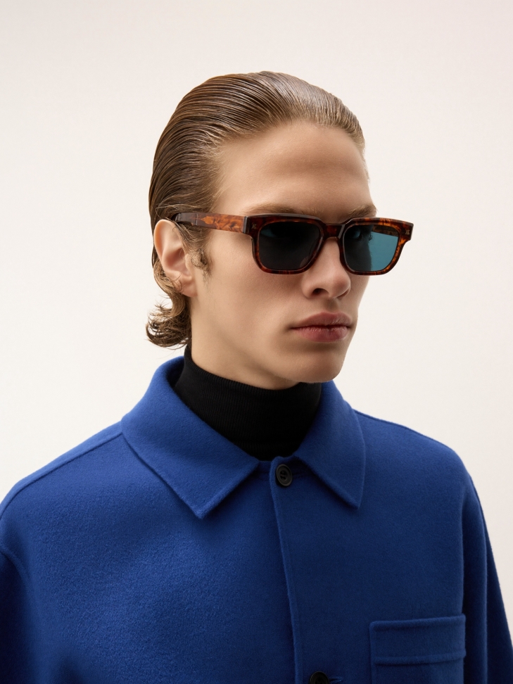 Men's tortoiseshell glasses with rectangular frames  BILLAY